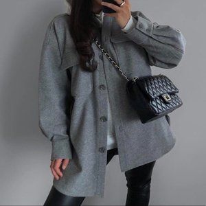 NWT H&M Gray Shacket